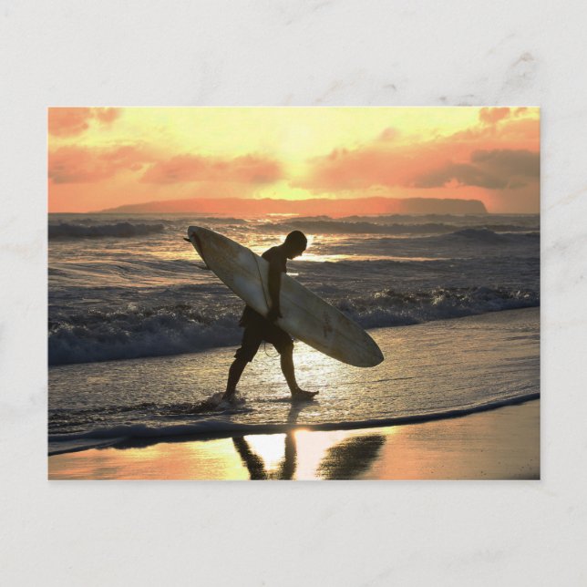 Postal Hogar de Surfista de Hawái (Anverso)