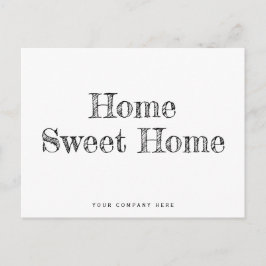 Postal Hogar dulce hogar minimalista Nueva propietaria
