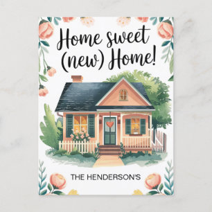 Postal Hogar Dulce Nuevo Hogar Cambio de Dirección Postca