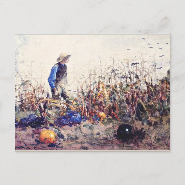 Postal Hogar - Entre las verduras (Anverso)