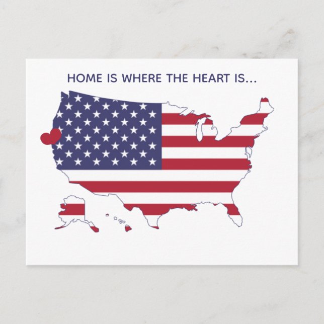 Postal Hogar es donde está el corazón - Personalizado de  (Anverso)