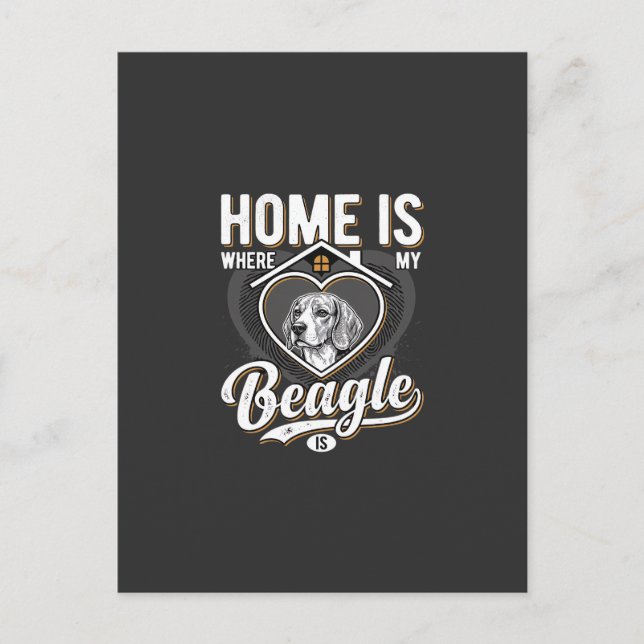 Postal Hogar es donde está mi Beagle_1 (Anverso)