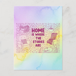 Postal Hogar Es Donde Están las Historias