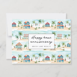Postal Hogar Feliz de Playa Aniversario Inmobiliaria