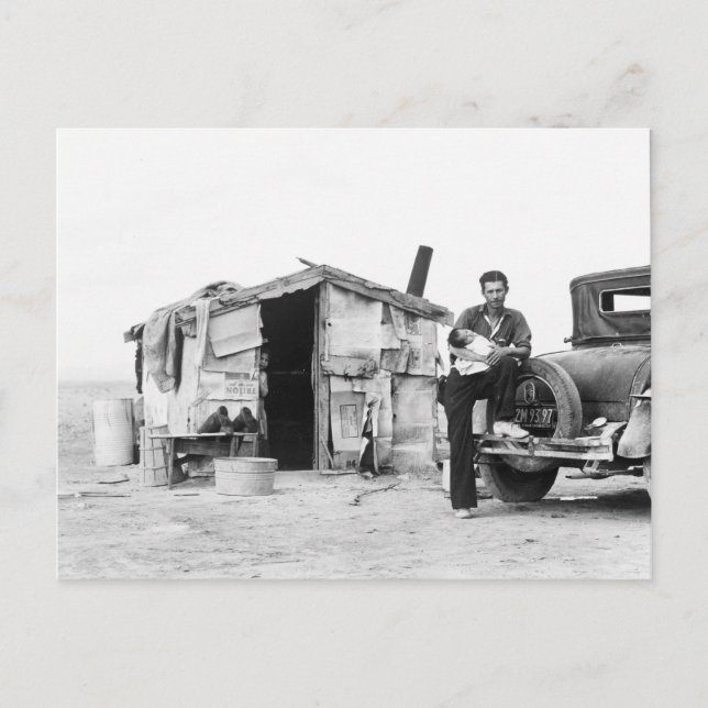 Postal Hogar migrante 1937. (Anverso)