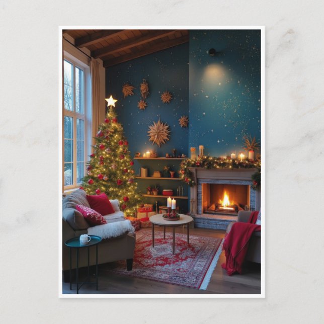 Postal Hogar para las fiestas de Navidad Árbol de Navidad (Anverso)