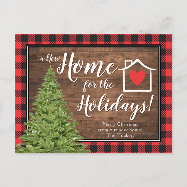 Postal Hogar para las vacaciones Árbol de Navidad Moviénd (Anverso)