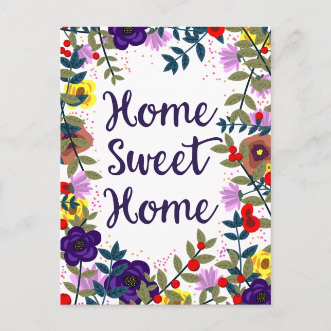 Postal Hogar Sweet Home Floral Reef (Anverso)