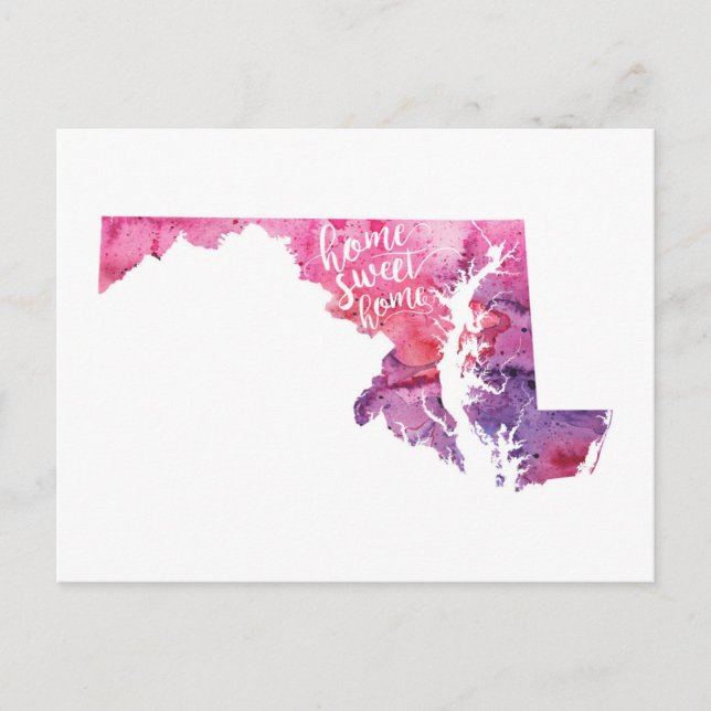Postal Hogar Sweet Home Maryland (Anverso)
