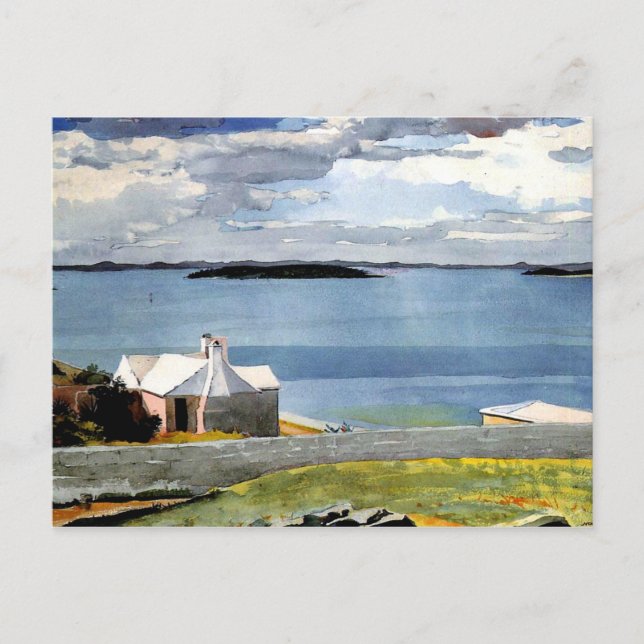 Postal Hogar Winslow - Agua interior, Bermudas (Anverso)