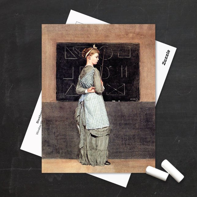 Postal Hogar Winslow de Blackboard Schoolhouse (Subido por el creador)