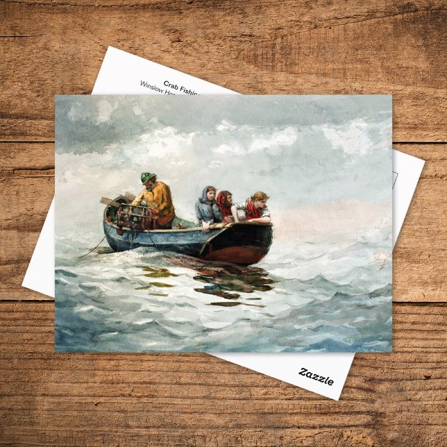 Postal Hogar Winslow de la pesca del cangrejo (Subido por el creador)
