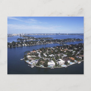 Postal Hogares de isla privada de la Bahía de Biscayne, E