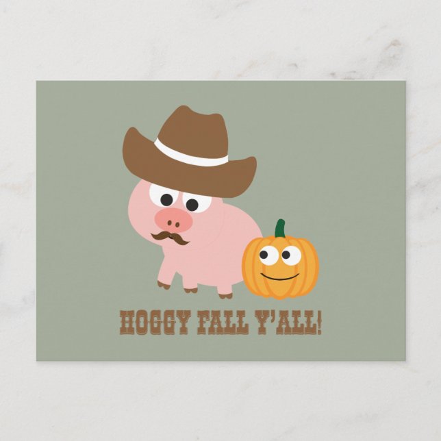 Postal ¡Hoggy Fall Y'all! (Anverso)