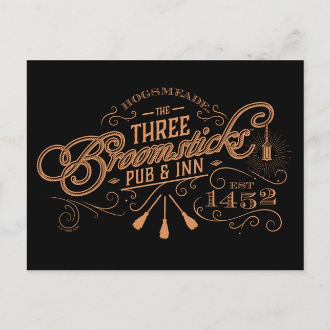 Postal HOGSMEADE™ EL Pub & Inn DE TRES BROOMSTICKS™ (Anverso)