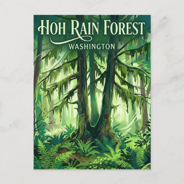 Postal Hoh Rain Forest Washington (Anverso)