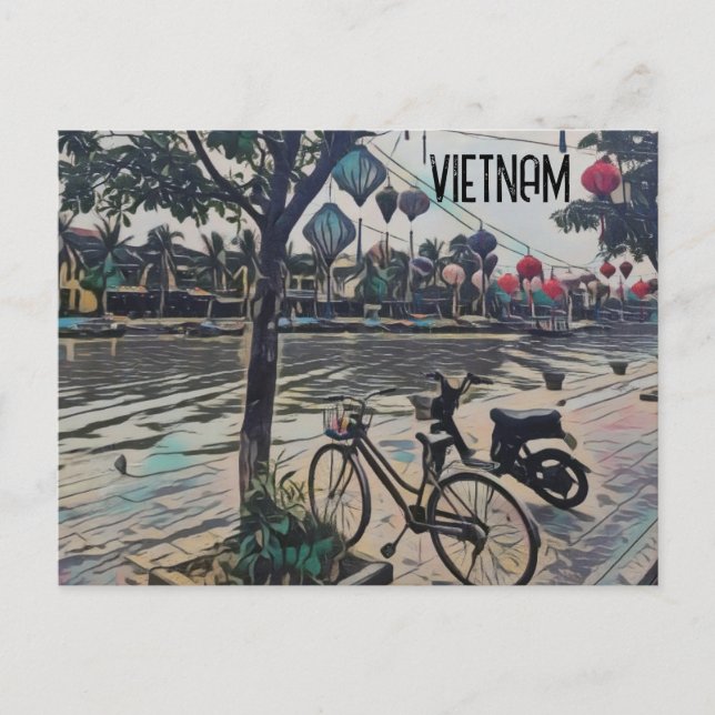 Postal Hoi An Vietnam Lanterns (Anverso)