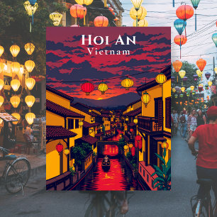 Postal Hoi An Vietnam Pueblo Antiguo Faroles