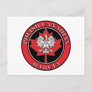 Postal Hoja de arce canadiense polaca Babcia