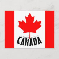 Hoja de Arce Roja Brillante Bandera de Canadá
