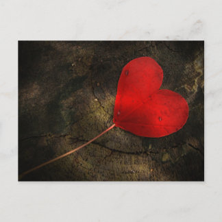 Postal Hoja de corazón