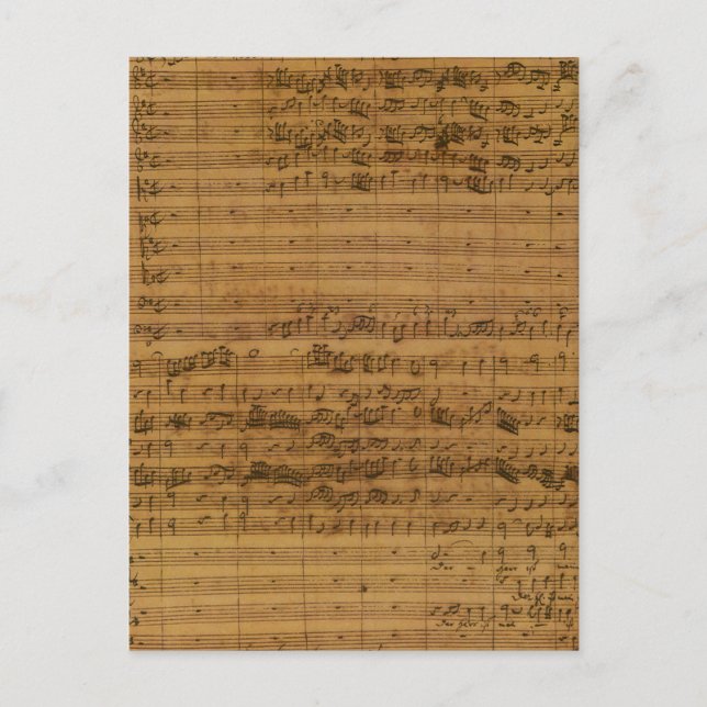 Postal Hoja de época de Johann Sebastian Bach (Anverso)