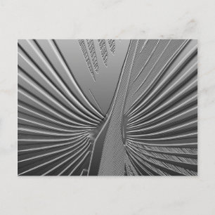 Postal Hoja de palma cromada Art Déco