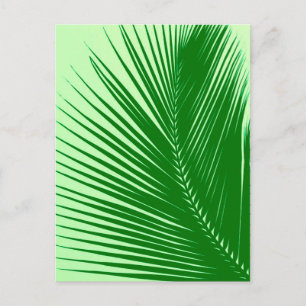 Postal Hoja de palma - verde esmeralda y lima