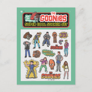 Postal Hoja de pegatinas retro de The Goonies Gráfica