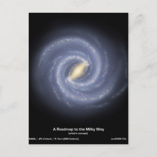 Postal Hoja de ruta hacia nuestra Galaxia en la Vía Lácte