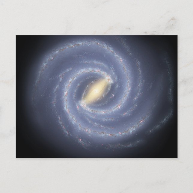 Postal Hoja de ruta hacia nuestra Galaxia en la Vía Lácte (Anverso)
