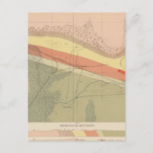 Postal Hoja detallada de geología XVI