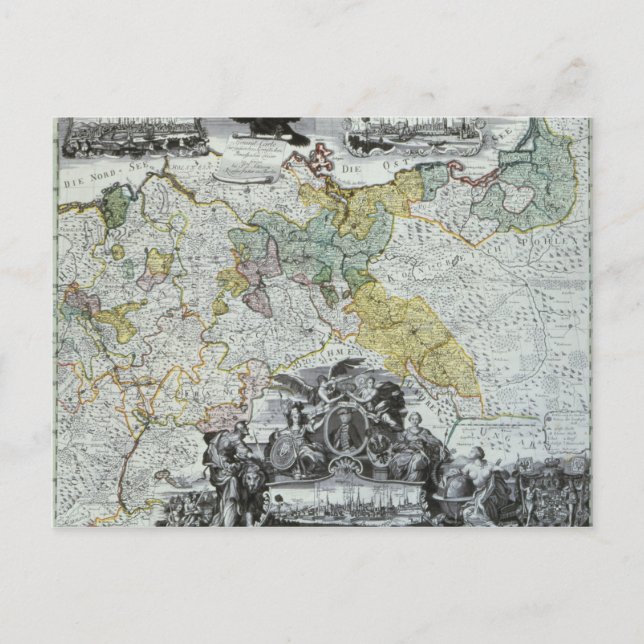 Postal Hoja maestra del soberano prusiano (Anverso)