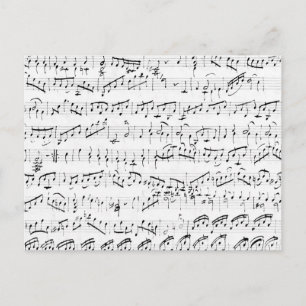 Postal Hoja manuscrita de color blanco