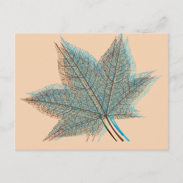 Postal Hoja Otoño de Otoño #5 (Anverso)