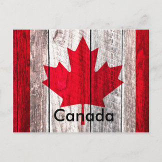 Postal hoja roja de arce canadiense - bandera canadá