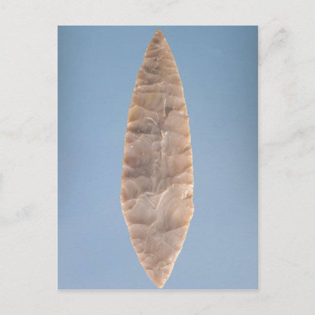 Postal Hoja solutreana de "laurel" encontrada en Volgu, (Anverso)