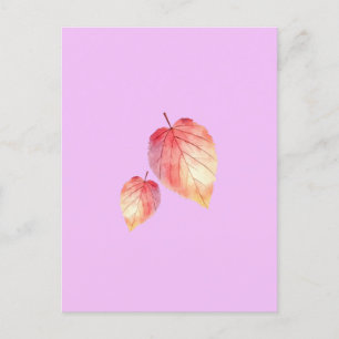 Postal Hojas acuáticas de otoño