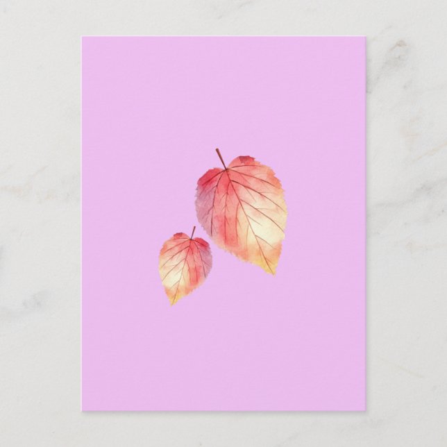 Postal Hojas acuáticas de otoño (Anverso)