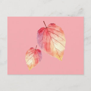 Postal Hojas acuáticas de otoño
