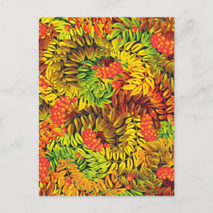 Postal hojas de arándano de otoño