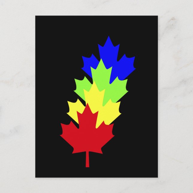 Postal Hojas de arce - Canadá (Anverso)