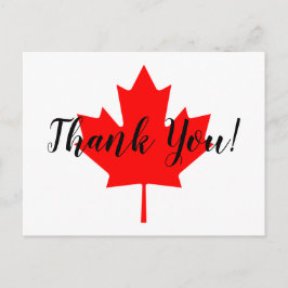 Postal Hojas de arce rojas gracias