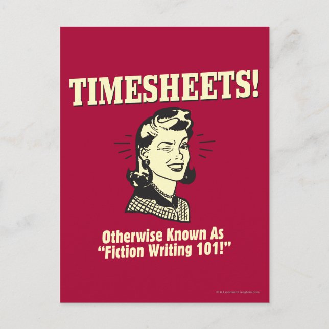 Postal Hojas de hora: Escritura de ficción 101 (Anverso)