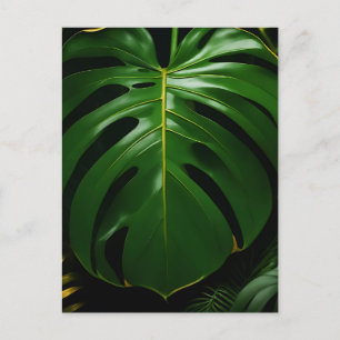 Postal Hojas de Monstera Gold Jungle Glamour