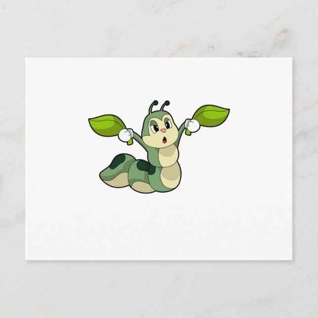 Postal Hojas de oruga (Anverso)