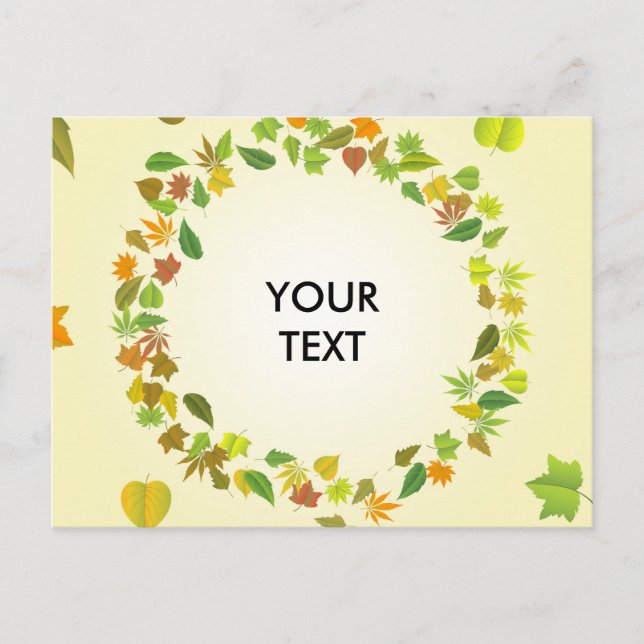 Postal Hojas de otoño (Anverso)