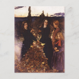 Postal Hojas de otoño de John Everett Millais