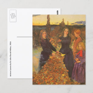 Postal Hojas de otoño de Sir John Everett Millais