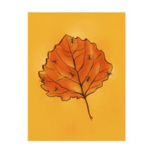 Hojas De Otoño Y Hormigas En Naranja Amarillo